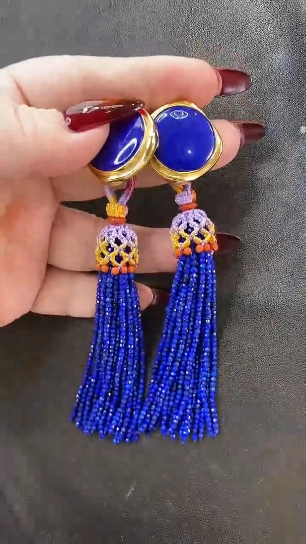 未镶嵌青金石颈饰耳环