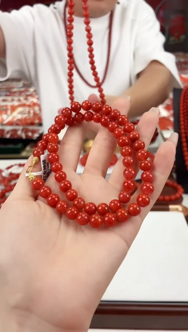 南红玛瑙瓦西女神链8+银S925镶嵌一个/条