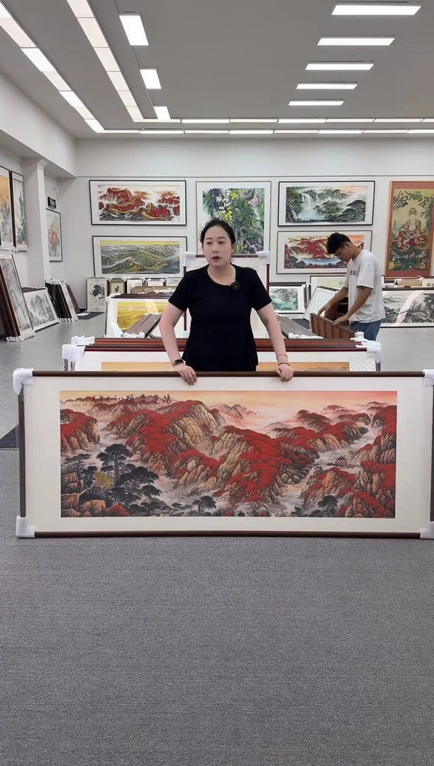 国画手绘 鸿运当头 219*88