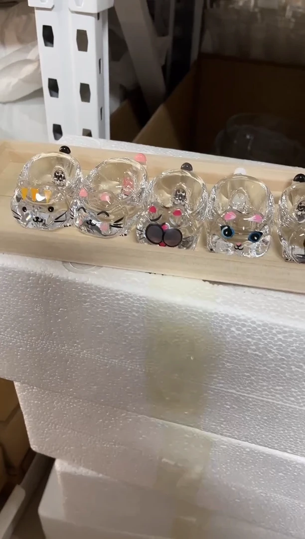 有机玻璃猫咪筷置