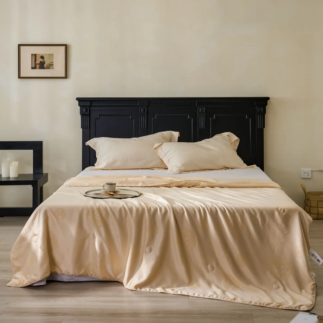 金色提花蚕丝被夏被空调被