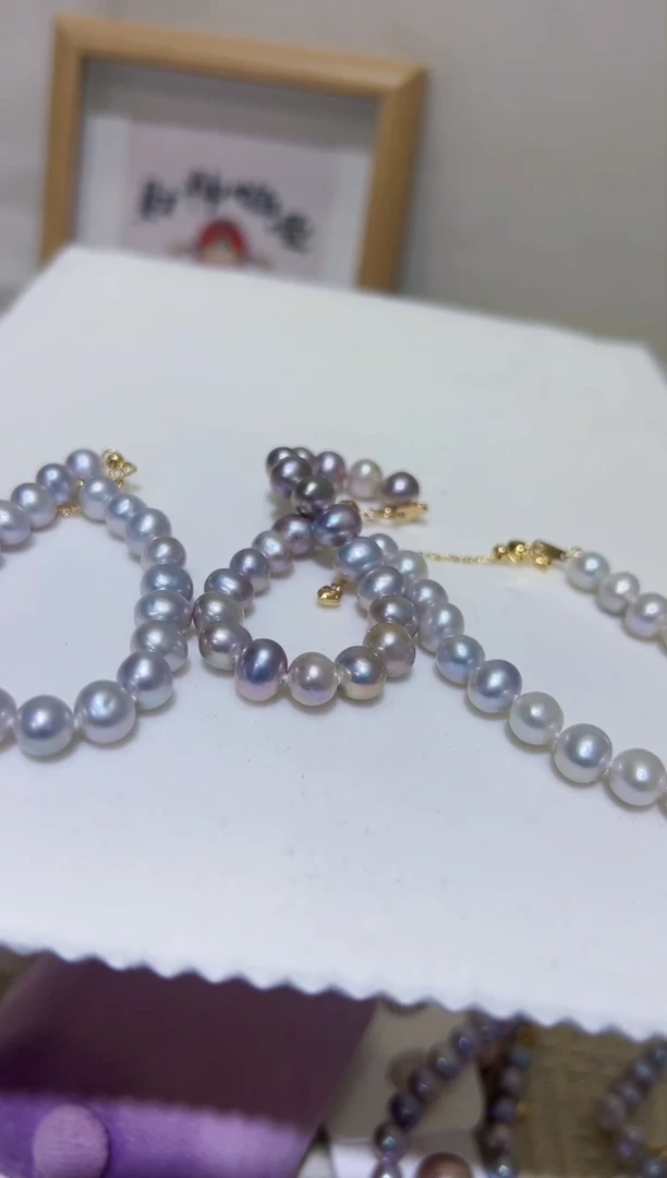 【闪购商品】淡水珍珠手链银S925镶嵌7淡水珍珠多样性发一条99.99