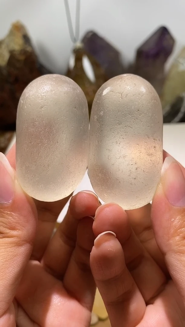 水晶珠宝半成品未镶嵌一****魔2颗水冲料