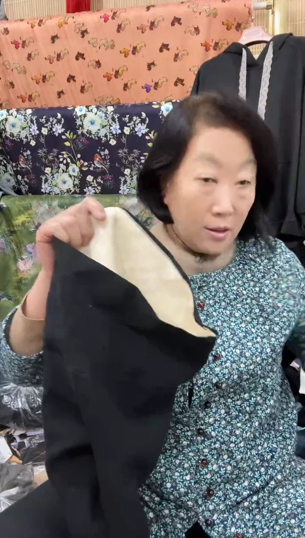 含羊毛薄款黑色L码 保暖塑型贴体裤成品 一条腰有色差