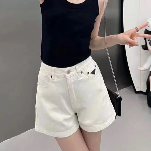 【白牛短】夏季百搭显瘦短裤白色休闲牛仔短裤