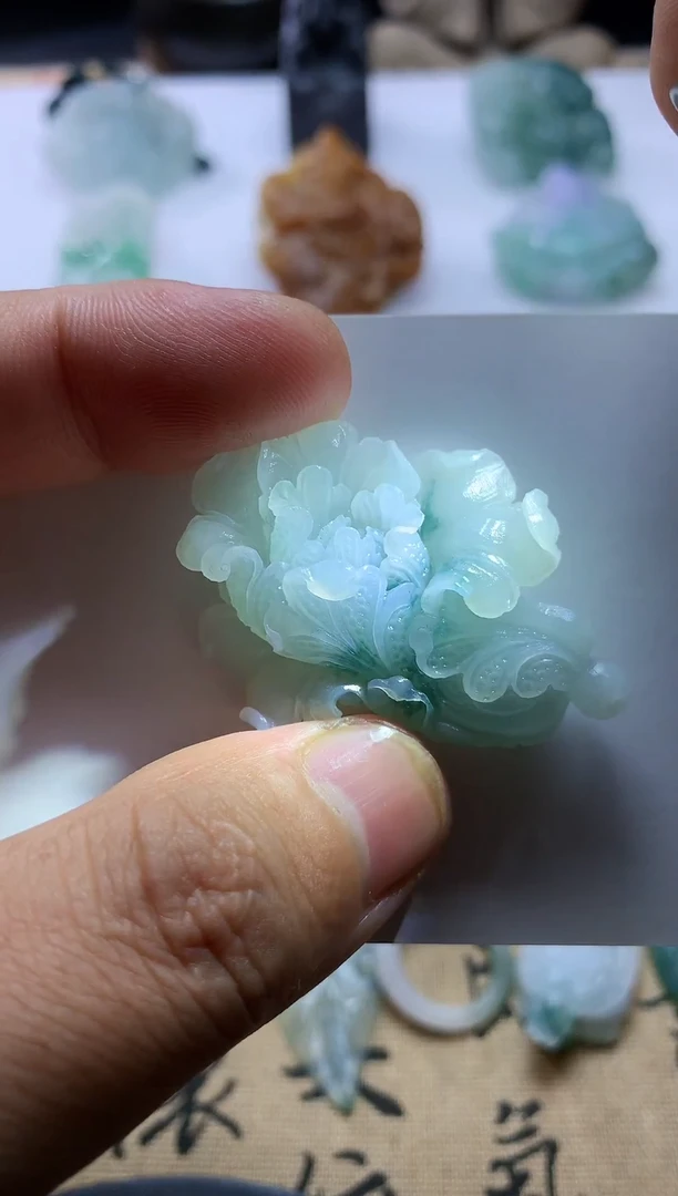 未镶嵌定制翡翠白菜