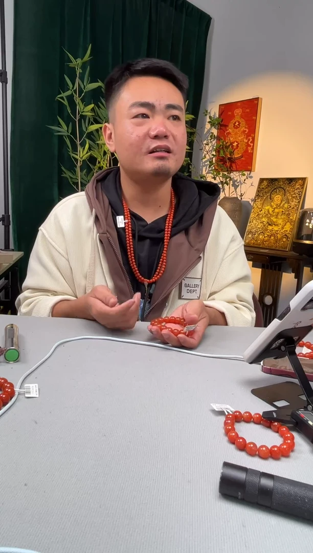 未镶嵌手串南红玛瑙原矿无优化南红西山杨柳老型11-12mm单圈手串