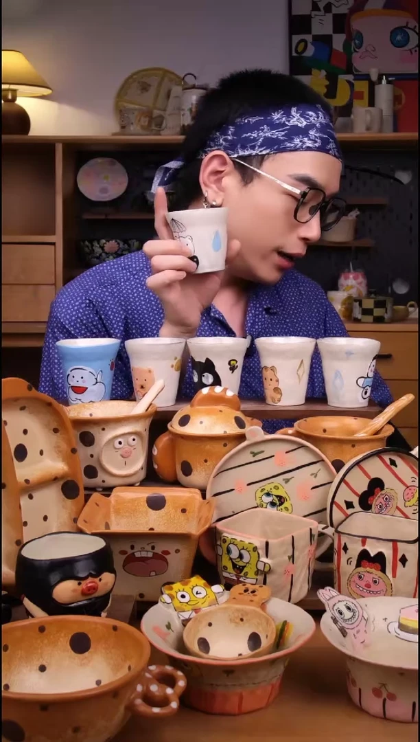 杯子6款不定向发货1只！景德镇设计师款陶瓷