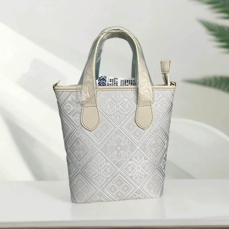 壮锦包包托特包女士轻奢时尚百搭经典大托特白色灰色