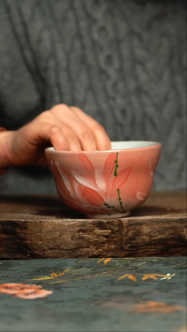 【闪购商品】杯杯釉下彩手工手绘同款陶器