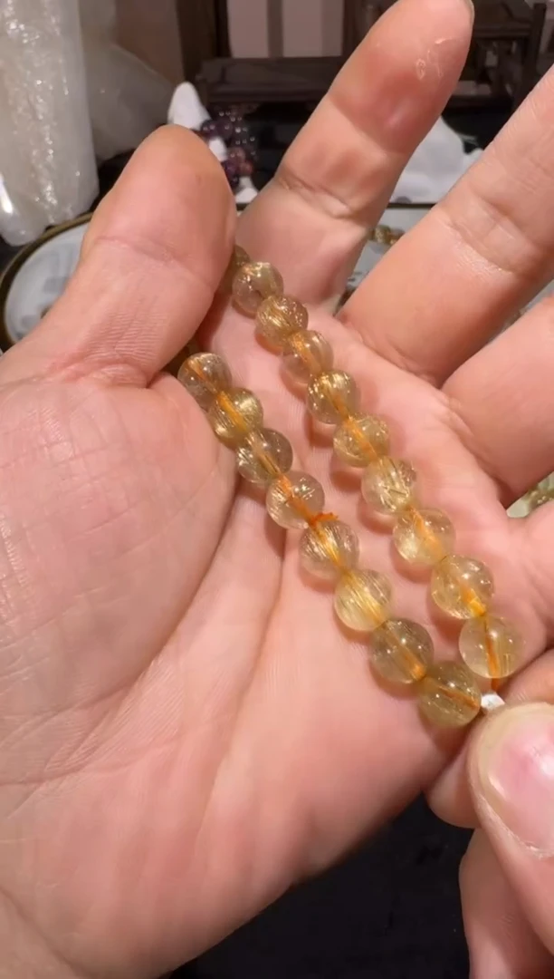 未镶嵌手串发晶SJ-791金发晶