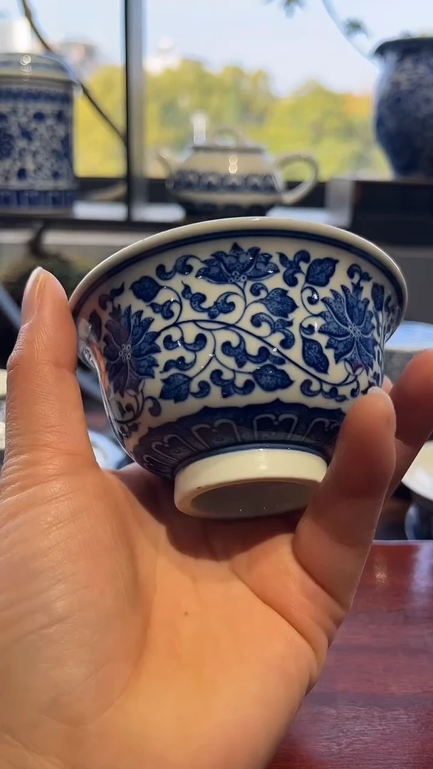 镹曰柴窑手工手绘青花