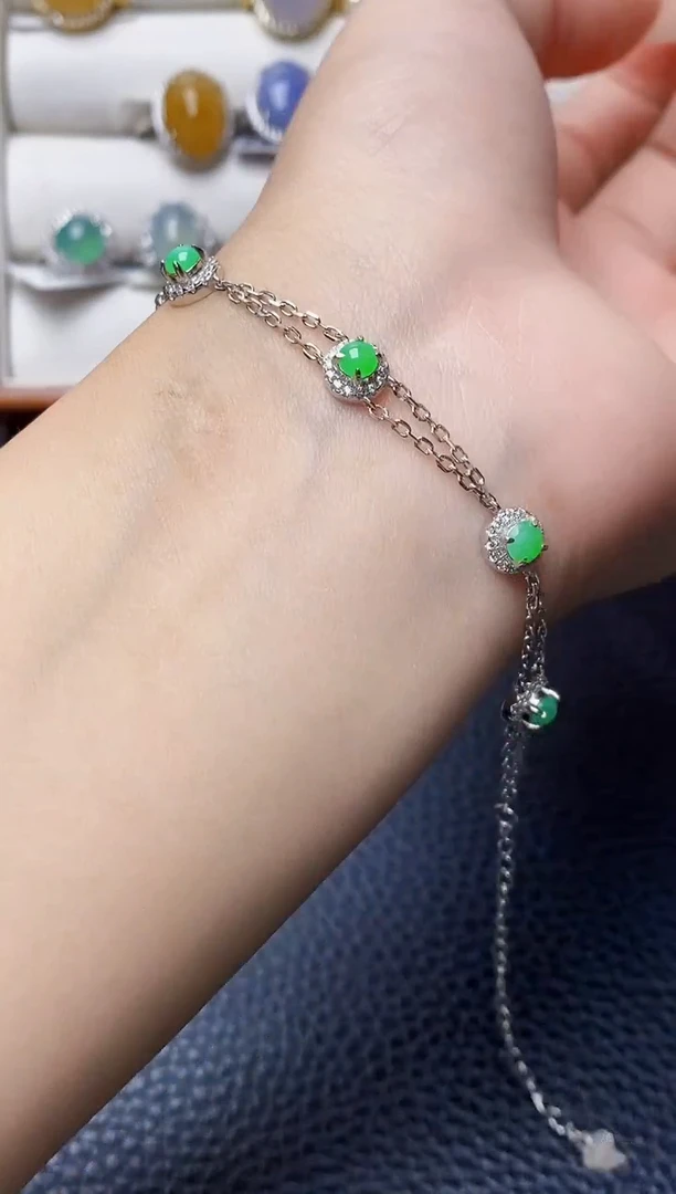银S925镶嵌戒指翡翠2420