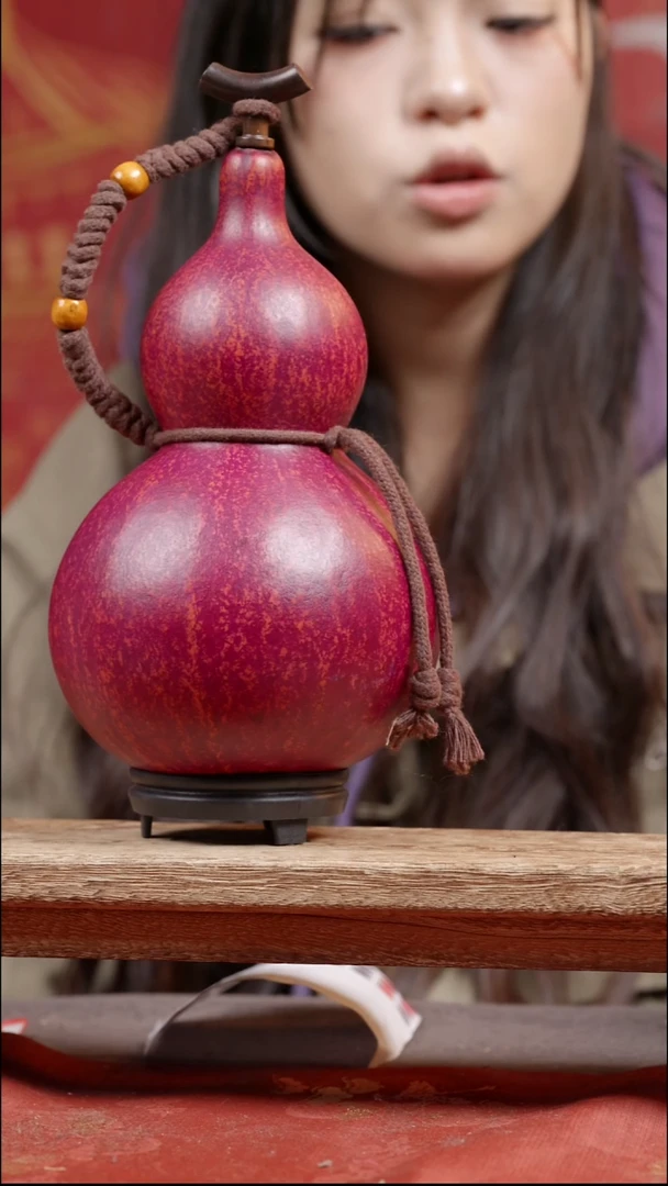 465号大漆真葫芦装热水装酒