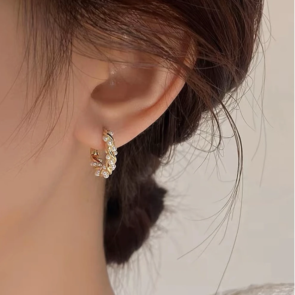 铜合金锆石耳饰 S321时尚百搭耳饰