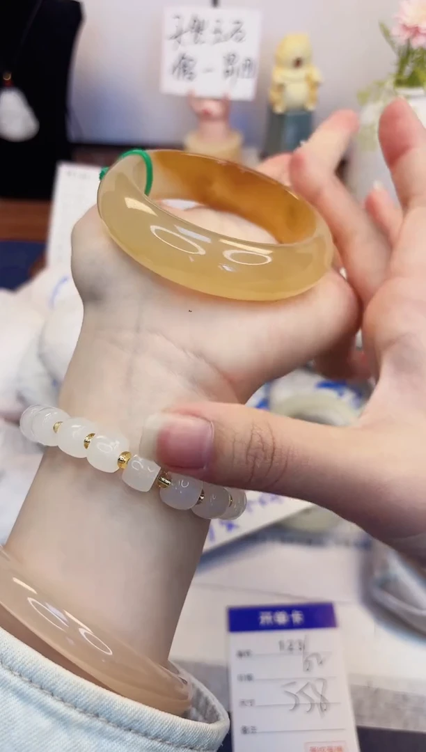 【闪购商品】石英质玉手镯未镶嵌123-财气镯-圈口55