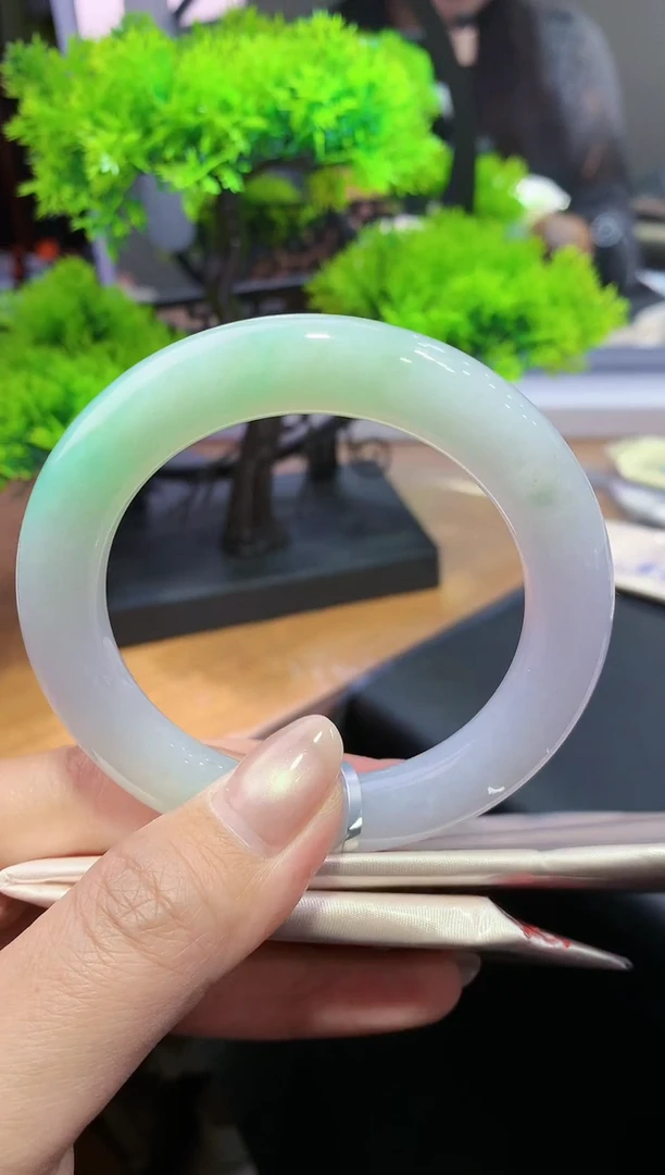 未镶嵌手镯翡翠-k89 天然缅甸A货翡翠56圆条