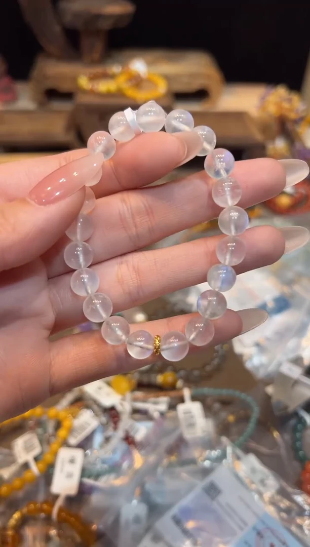 【闪购商品】长石手链18K金镶嵌手饰@@D2335