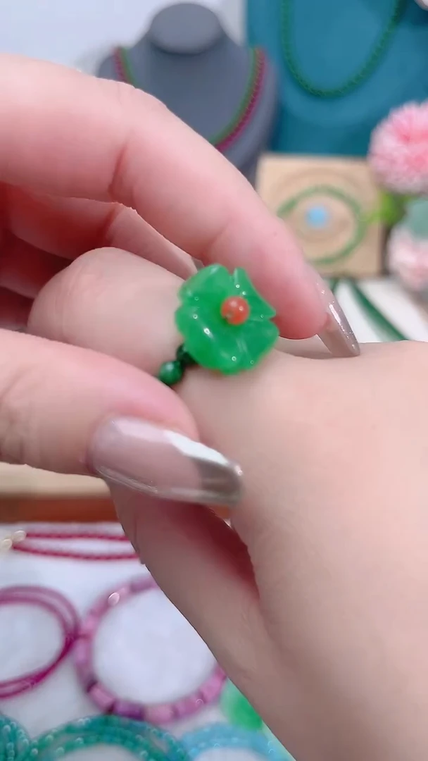 未镶嵌戒指翡翠花花39