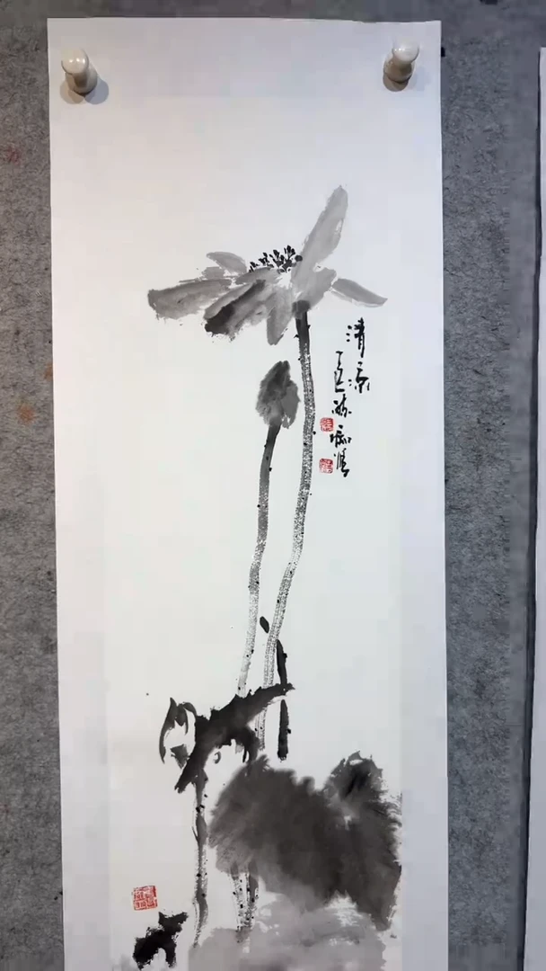 国画澹*张自学水墨国画70