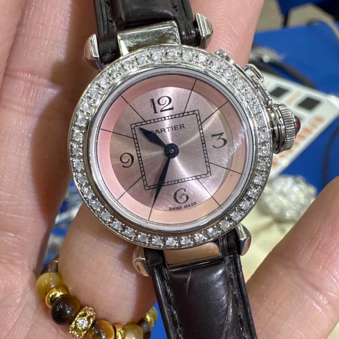 99新 Cartier/卡地亚 表展帕莎系列W3140026后钻腕表/WHT014294