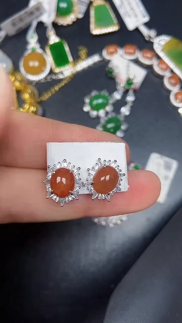 银S925镶嵌戒指翡翠3080