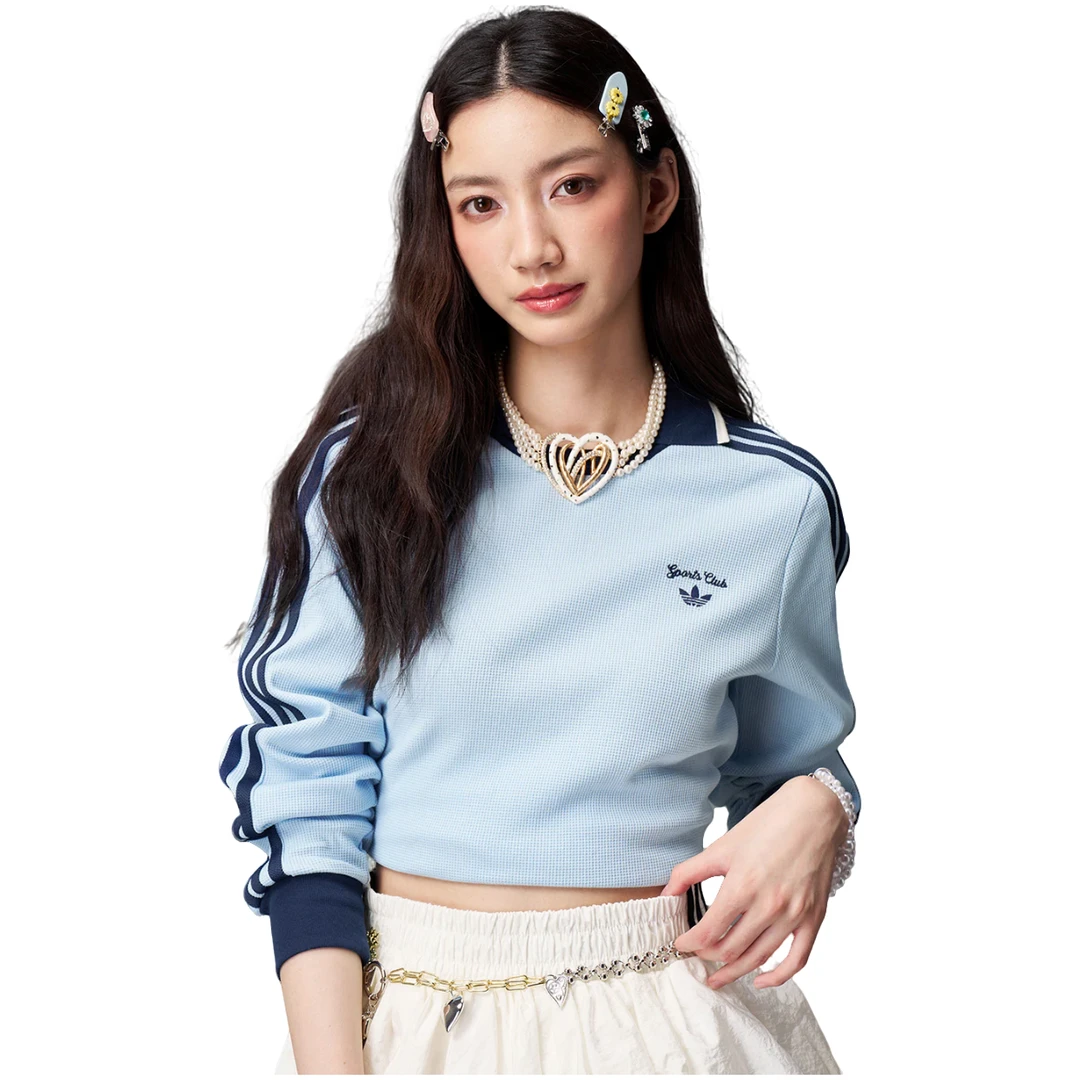 adidas/阿迪达斯胡麟鹏同款华夫格时尚百搭复古运动POLO衫 JM8011