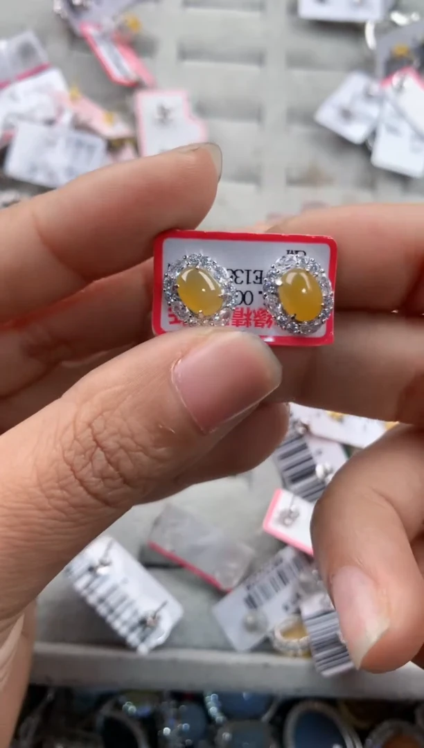 银S925镶嵌戒指翡翠666---3