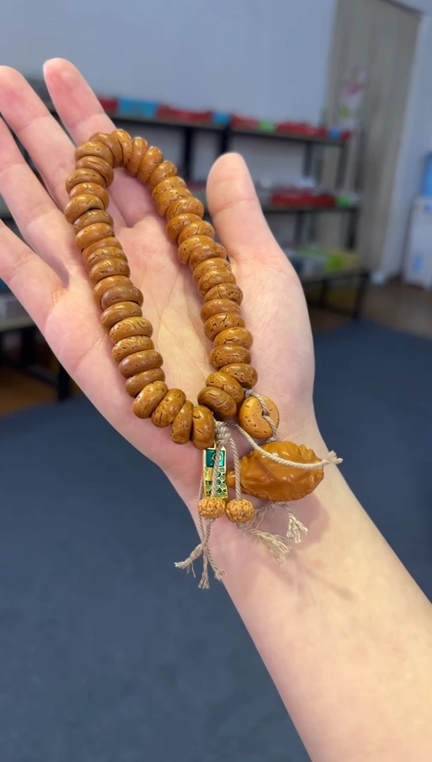 吊坠菩提根/象牙果 桃核甜甜圈【有钱有余】手持