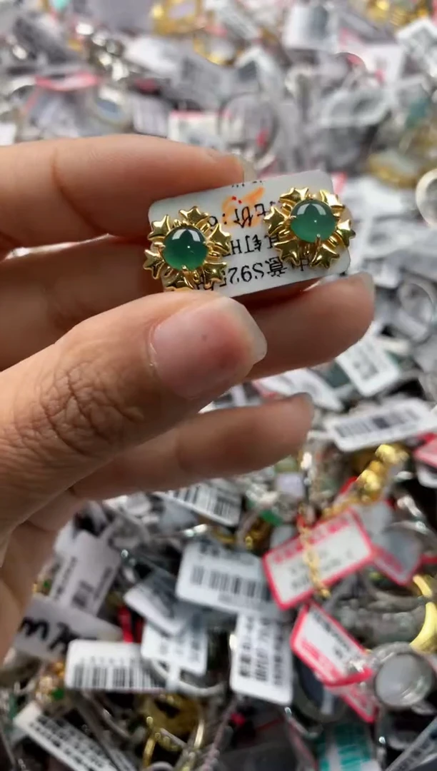 银S925镶嵌戒指翡翠999    5