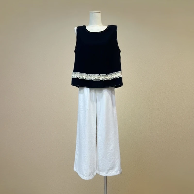 1008无袖露背套装女款时尚百搭简约显瘦套装