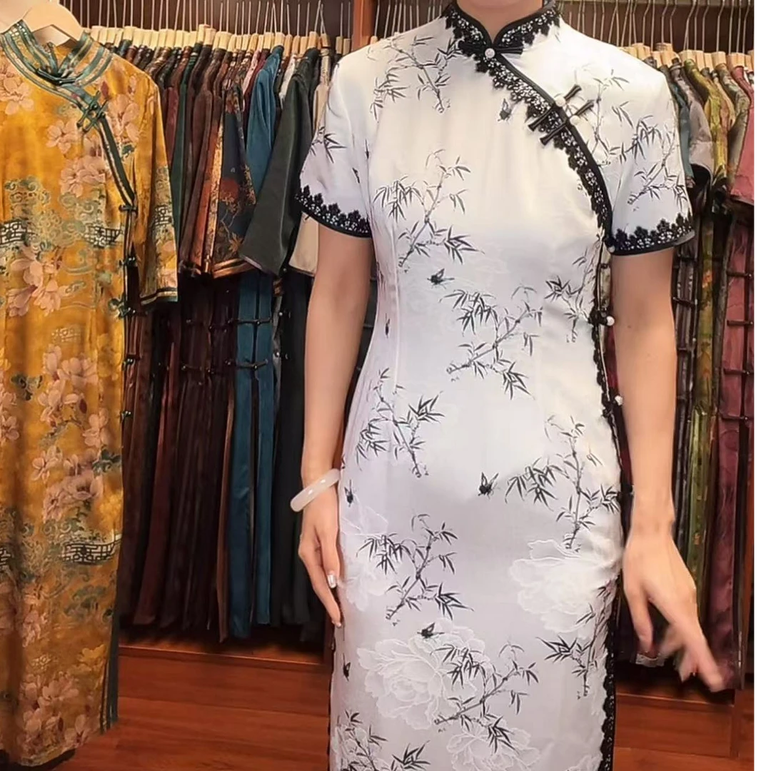 【 枝槿】2025年春季新款复古百搭优雅大方日常淑女旗袍
