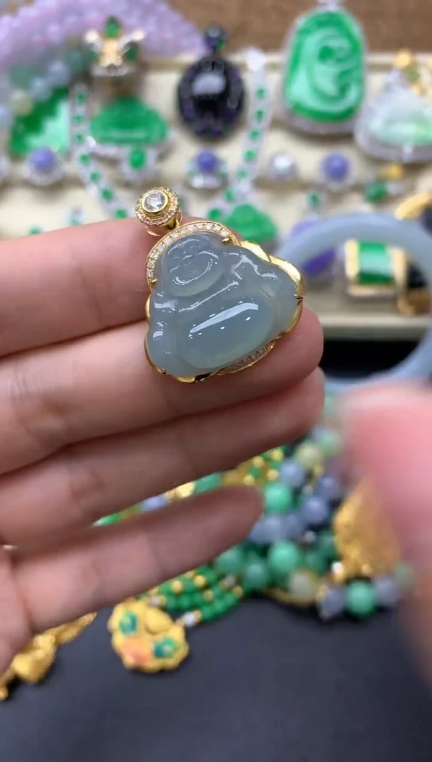 【闪购商品】翡翠颈饰18K金镶嵌422-中国好珍宝