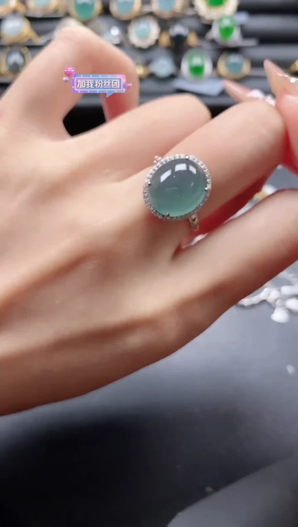 【闪购商品】翡翠戒指银S925镶嵌1111
