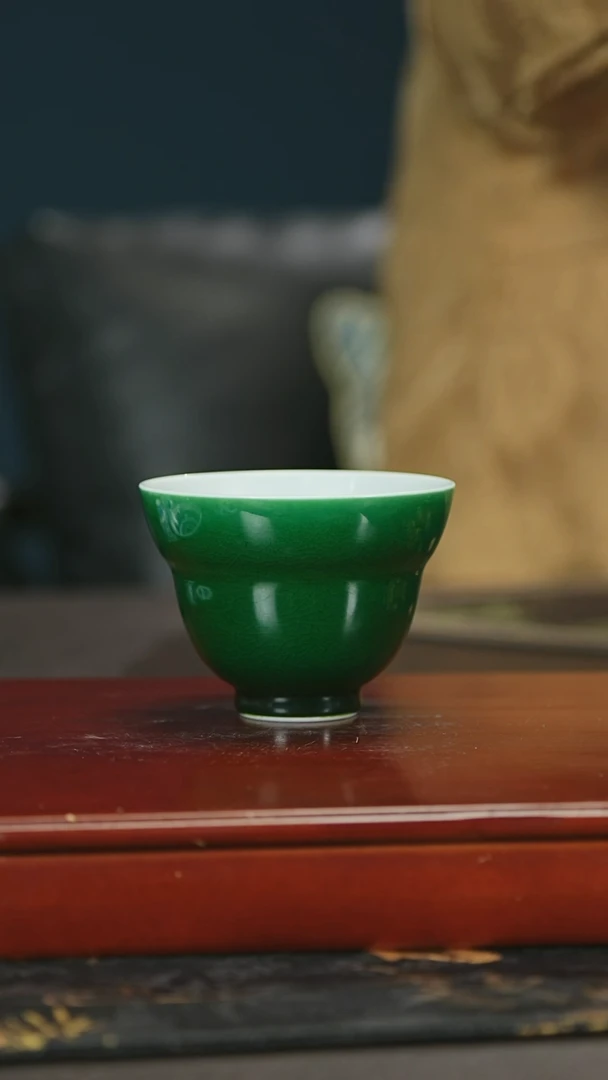 【闪购商品】瓷堂里郎窑绿葫芦杯子