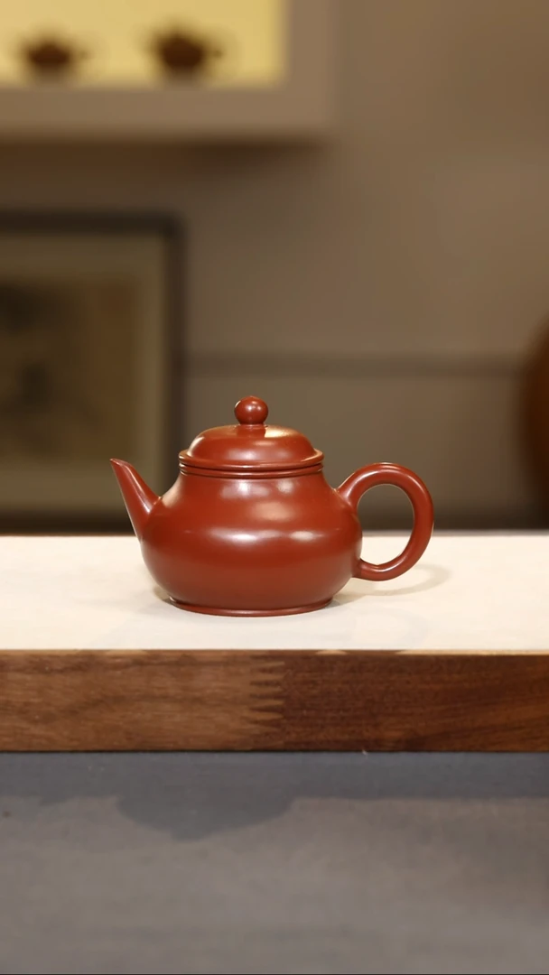 【闪购商品】紫砂茶壶潘壶·礼-朱泥-100cc