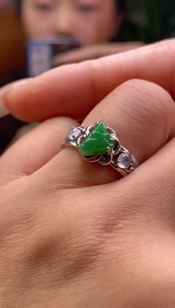 颈饰银S925镶嵌翡翠净货13942