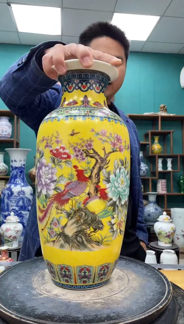 摆件黄冬瓜陶瓷摆件