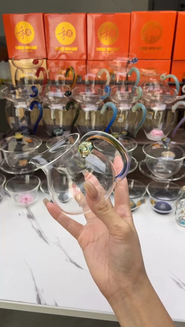 手工艺品玻璃禾器浮莲迷翠普通盒