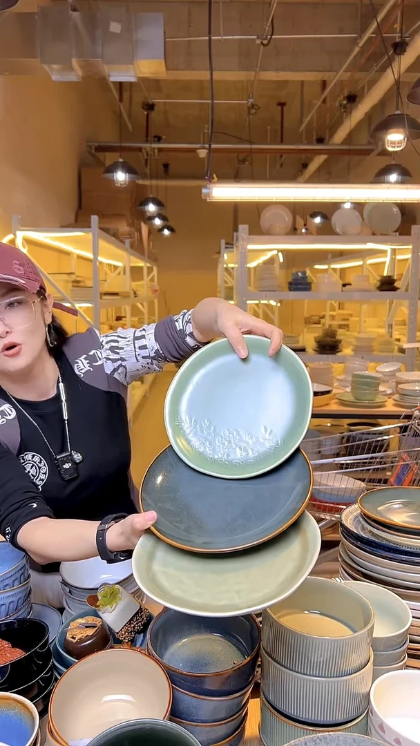 瓷106外贸尾货窑变釉下彩默认微瑕