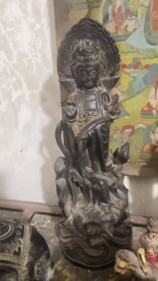 【闪购商品】木木雕新年快乐 香木摆件