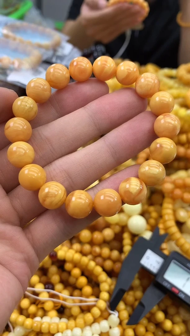 裸石蜜蜡未镶嵌手串