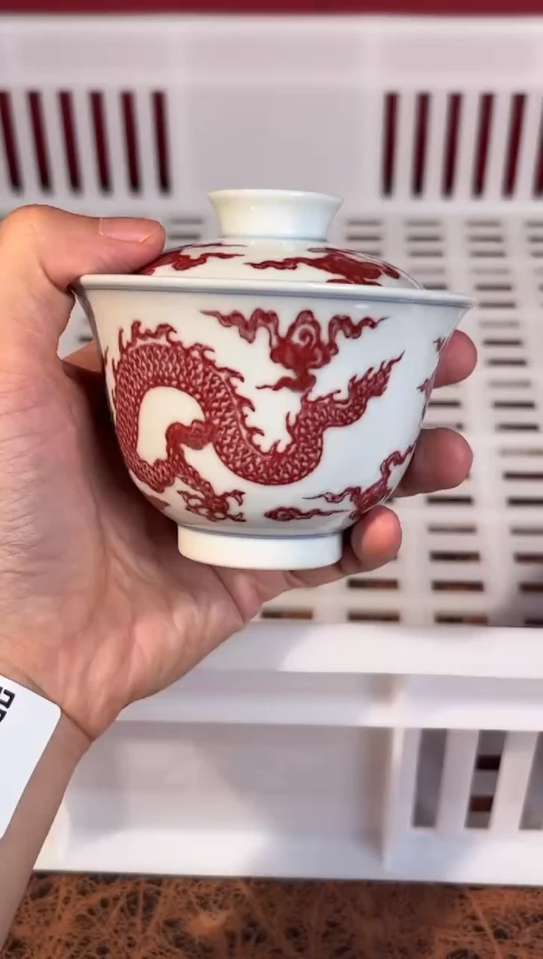 瓷片景德镇手工手绘微瑕F248