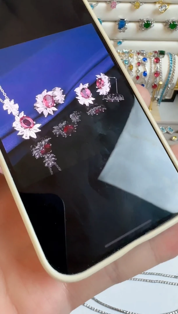 未镶嵌戒指红宝石红宝石套装