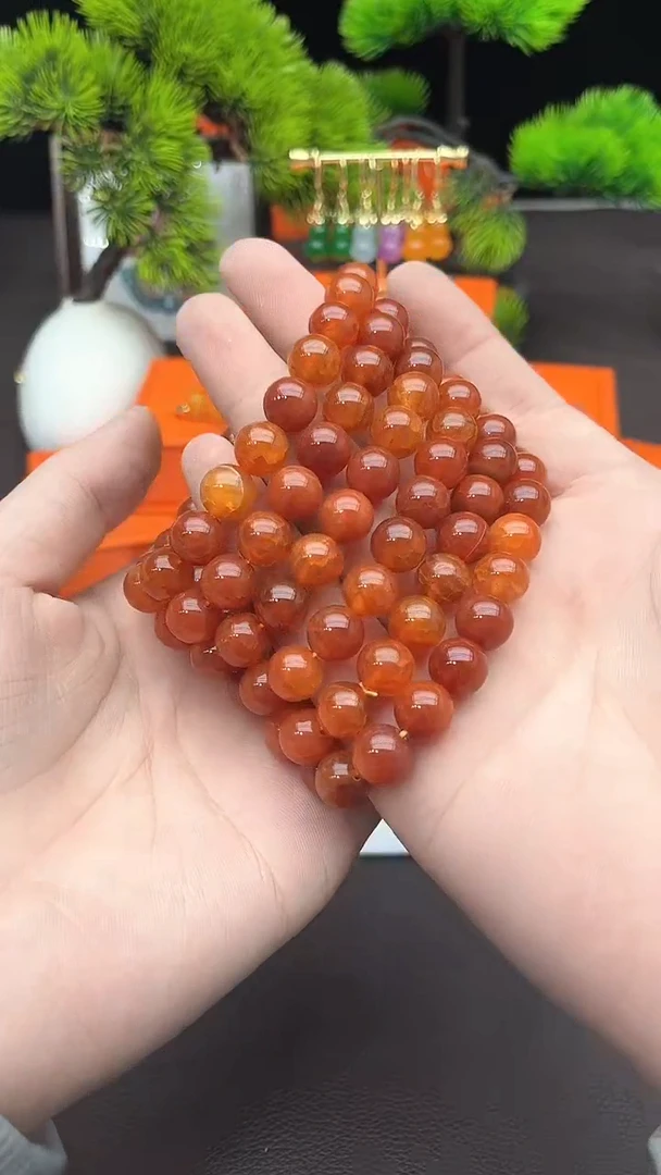 【闪购商品】玛瑙/玉髓手链银S925镶嵌龙鳞玛瑙手链