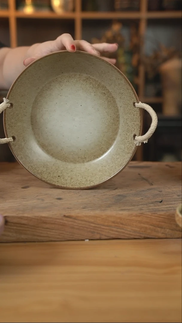 奶奶系列的9英寸麻绳盘