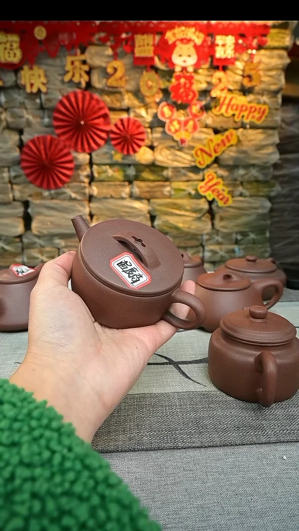 【闪购商品】紫砂茶壶四号井底槽青150cc