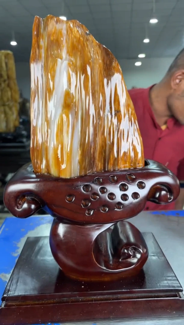 【闪购商品】硅化玉摆件未镶嵌21