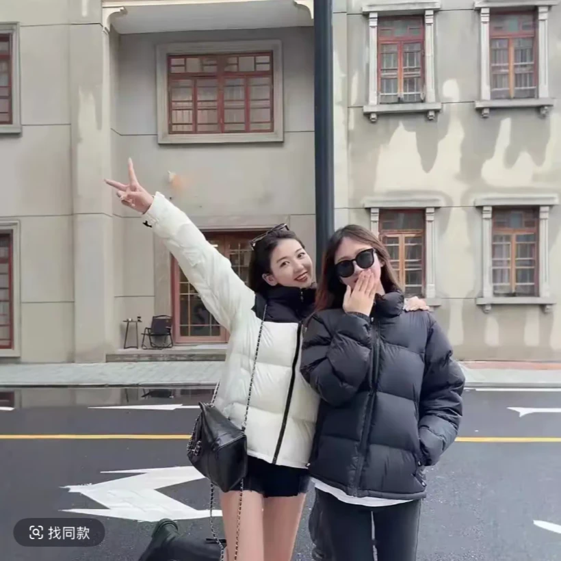 冬季男女款百搭刺绣羽绒服情侣面包服防风防水外套FF