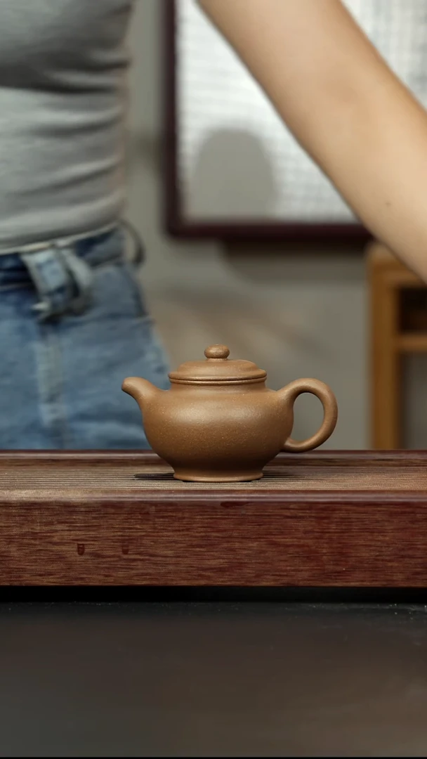 紫砂茶壶芝麻绿掇只